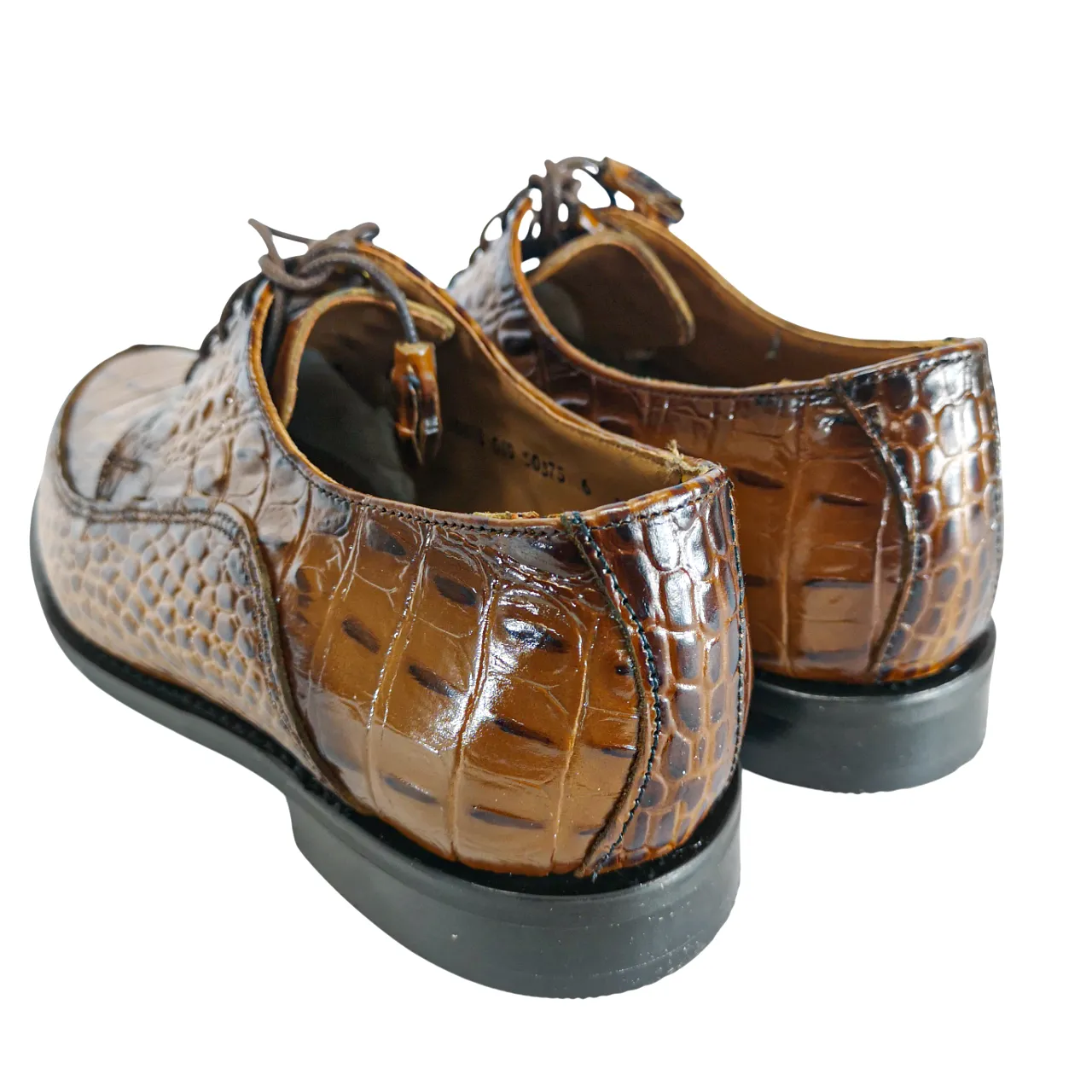 Bishop Leather Croc Tan Brown Shoe
