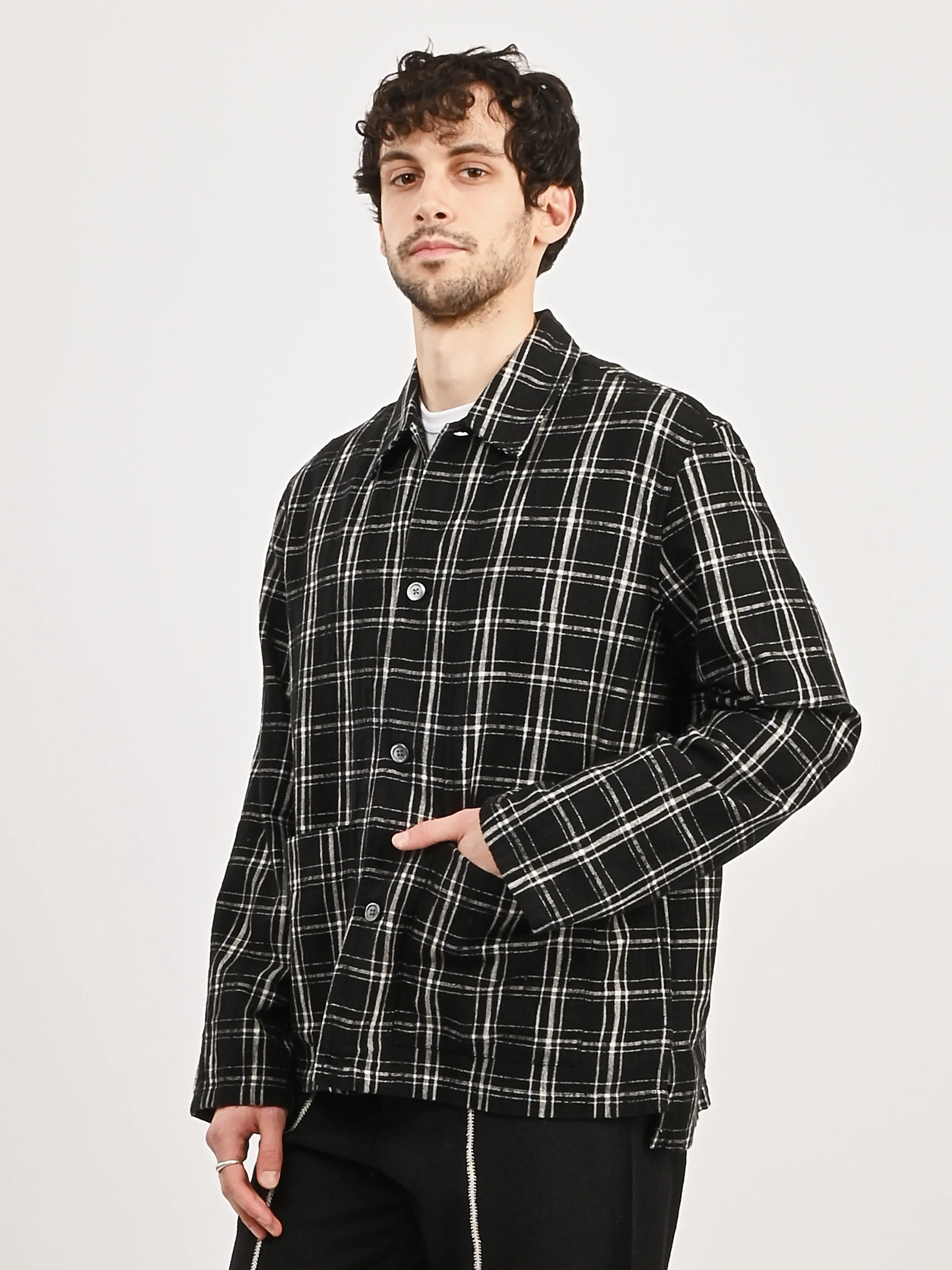 Black/White Helix Flannel Haven Jacket