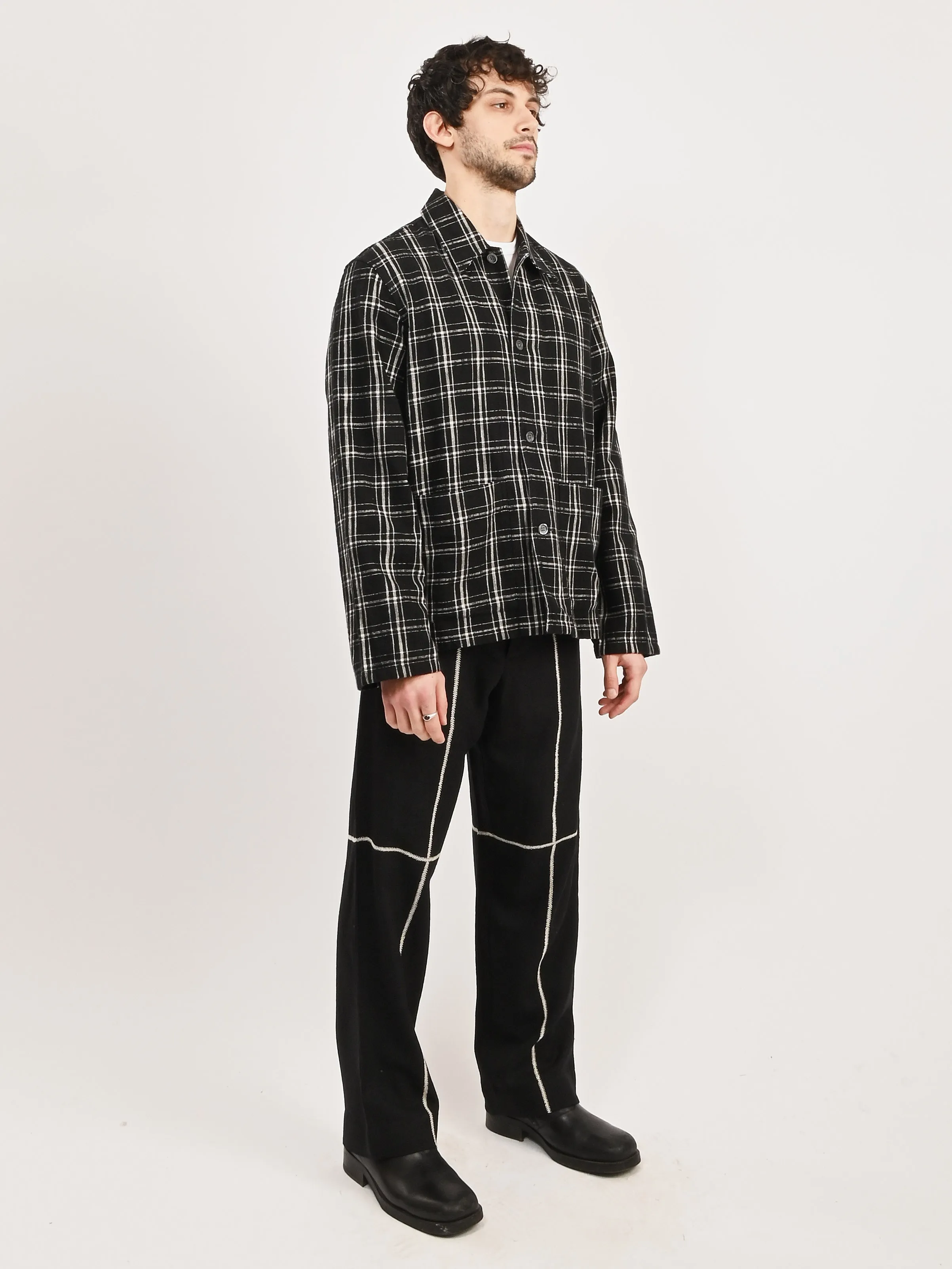Black/White Helix Flannel Haven Jacket