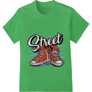 Bold Red Graffiti Street Shoes - Edgy Urban Style