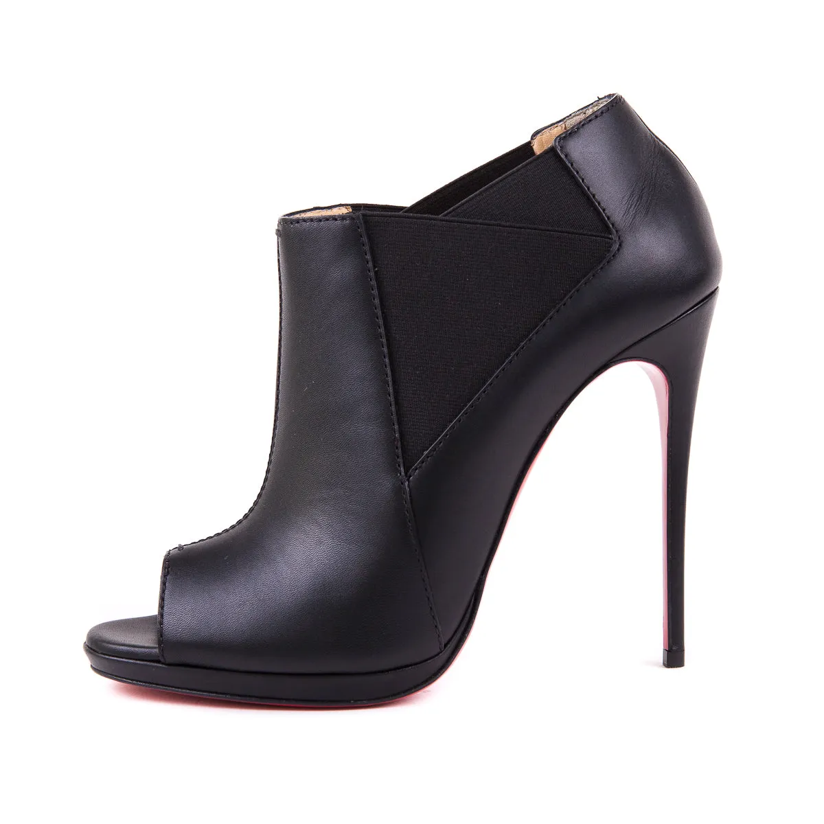 Bootstagram 120 Peep-Toe Bootie Black