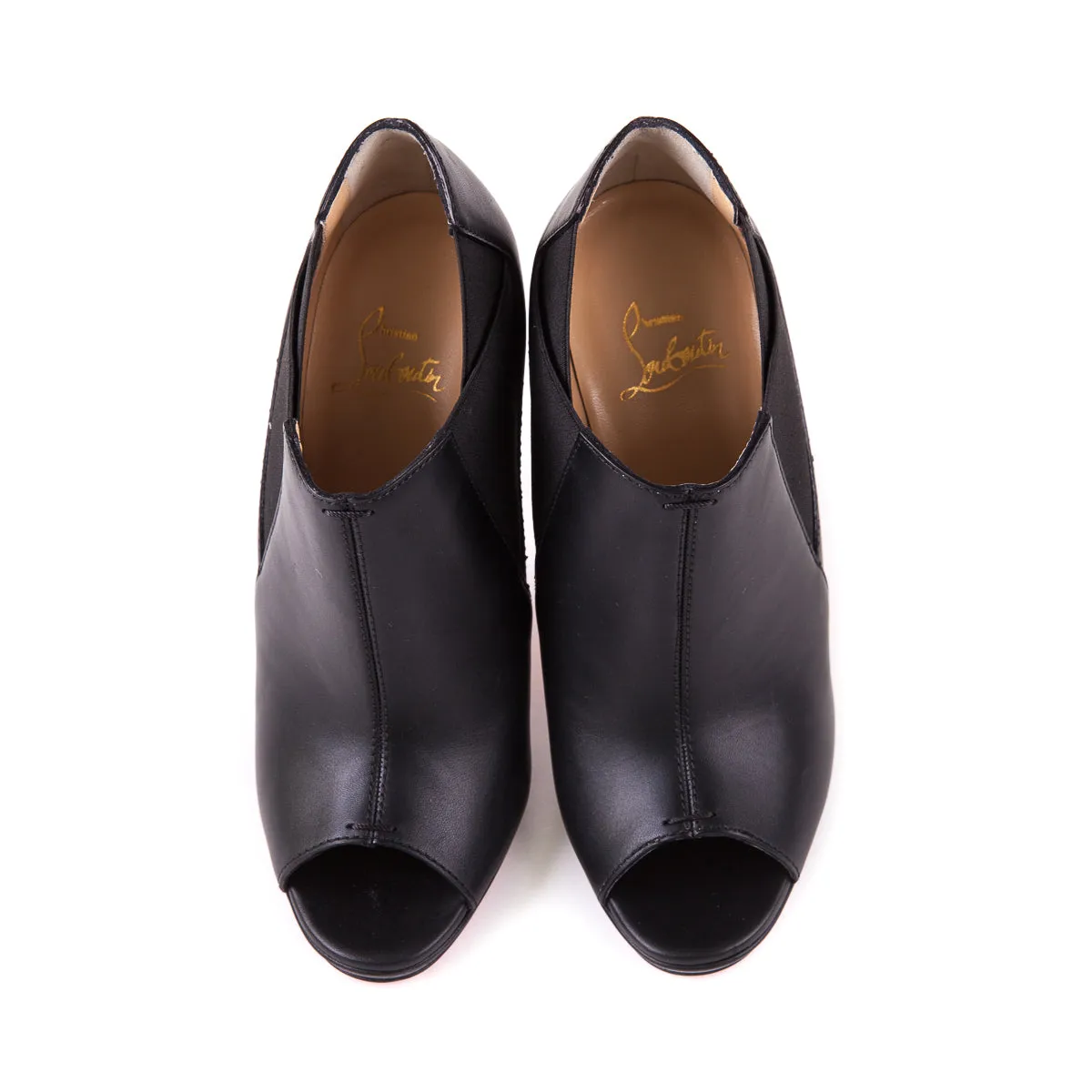Bootstagram 120 Peep-Toe Bootie Black