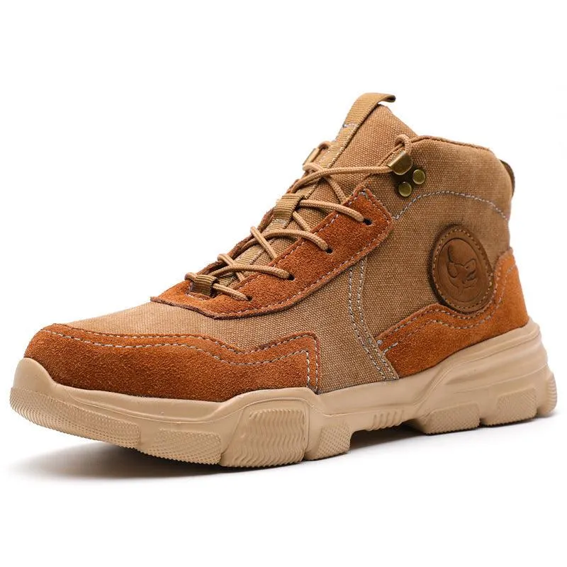 Casual Labor Insurance Shoes Men's Steel Breathable Comfortable High-top Safe Work Protective Shoes