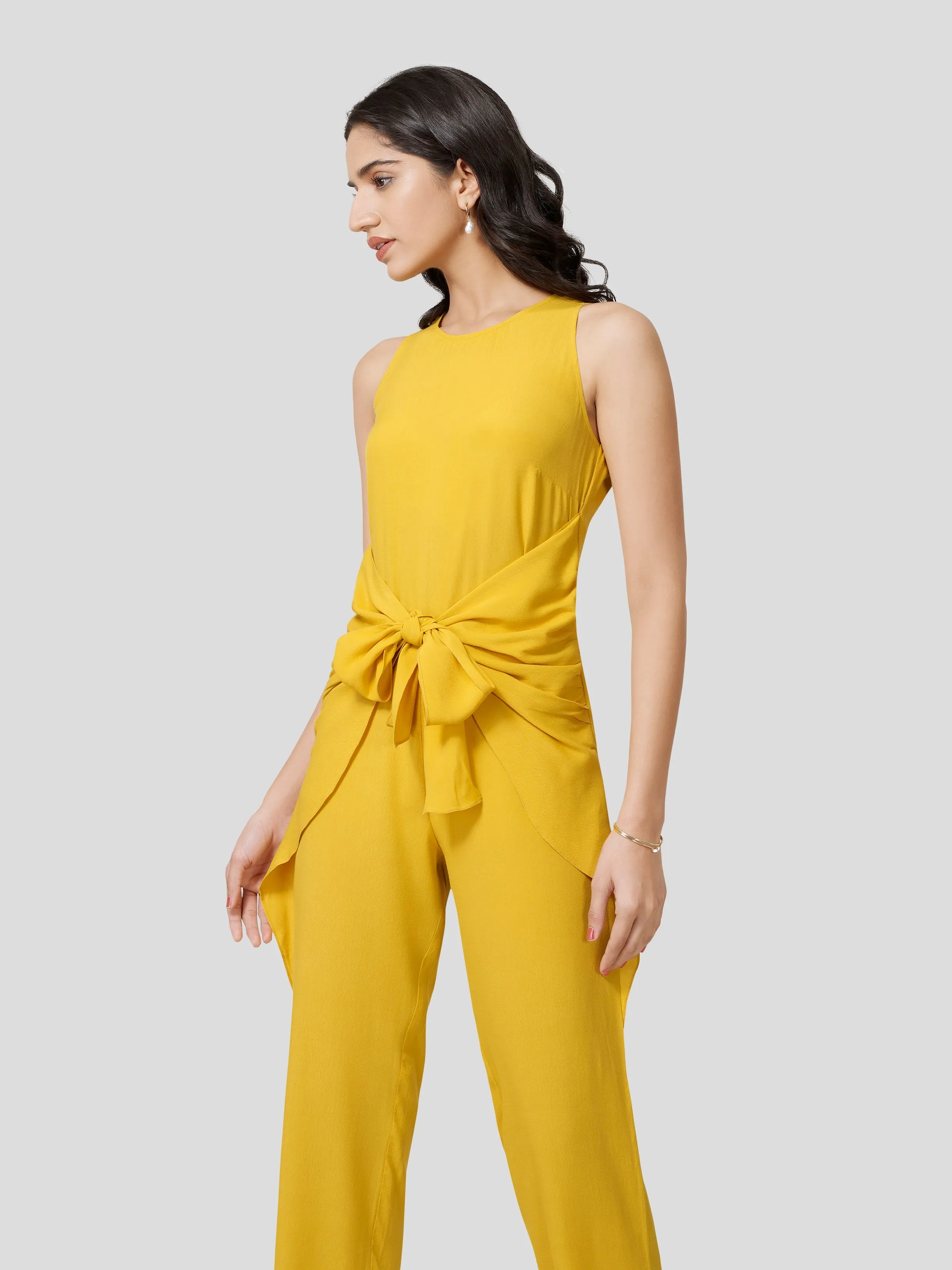 Exultation Front Bow Jumpsuit