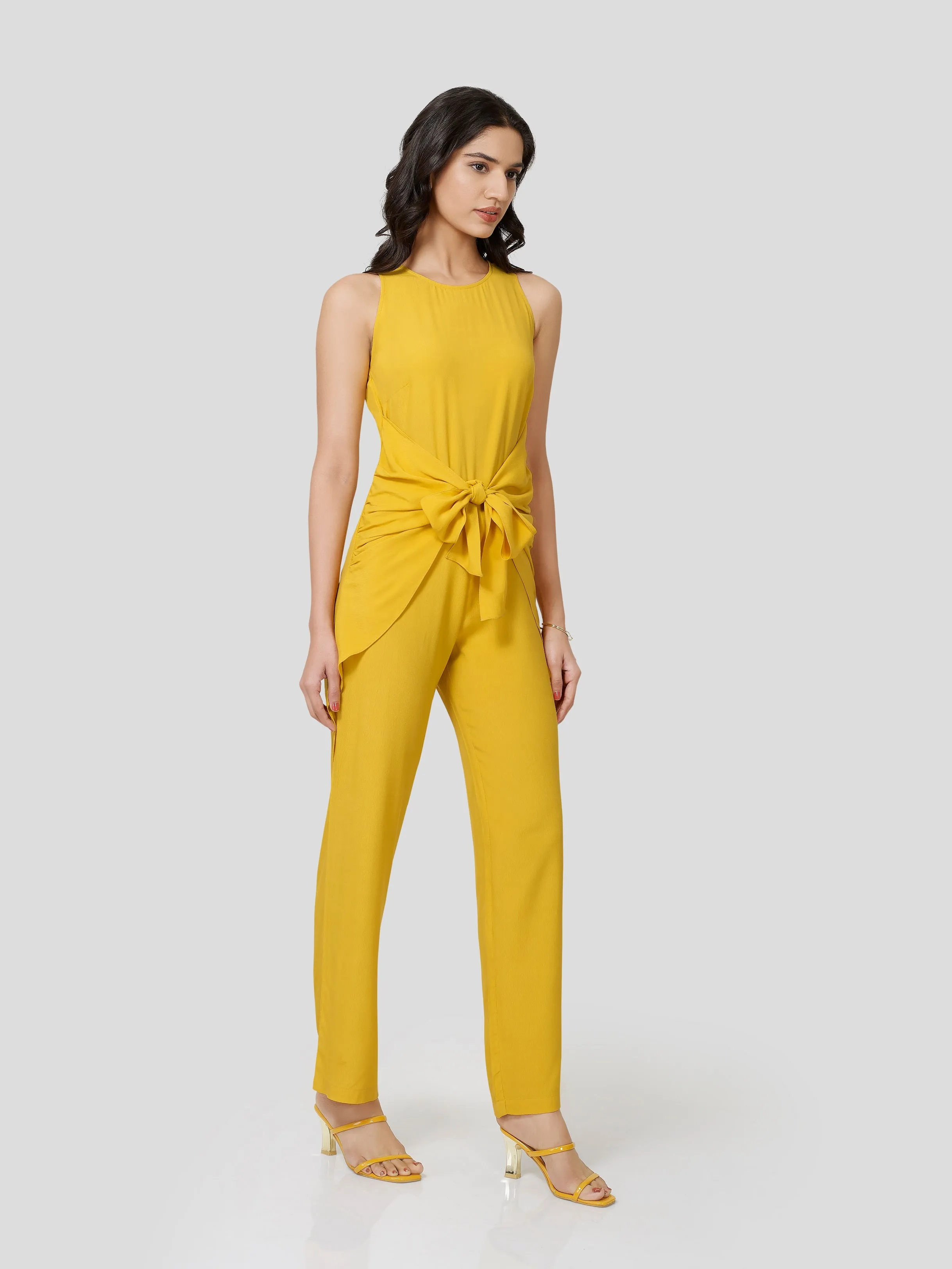 Exultation Front Bow Jumpsuit