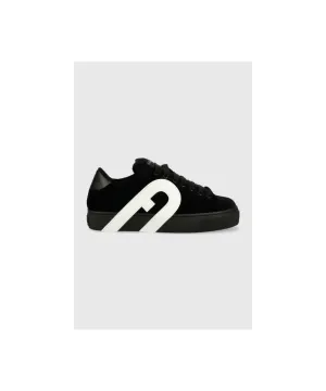 FURLA JOY LACE-UP SNEAKERS IN BLACK