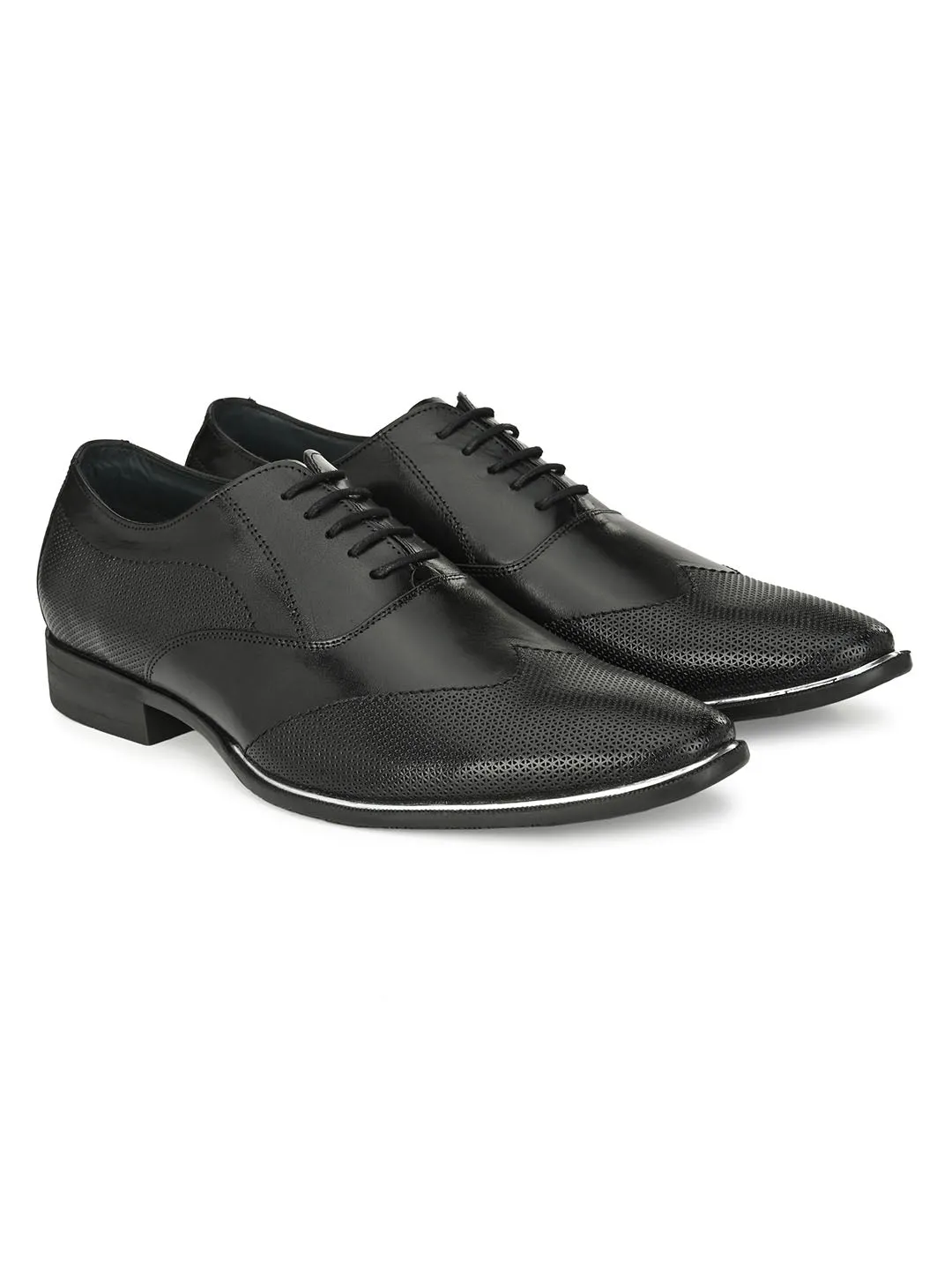 HITZ5920 Men's Black Leather Formal  Lace-Up Shoes