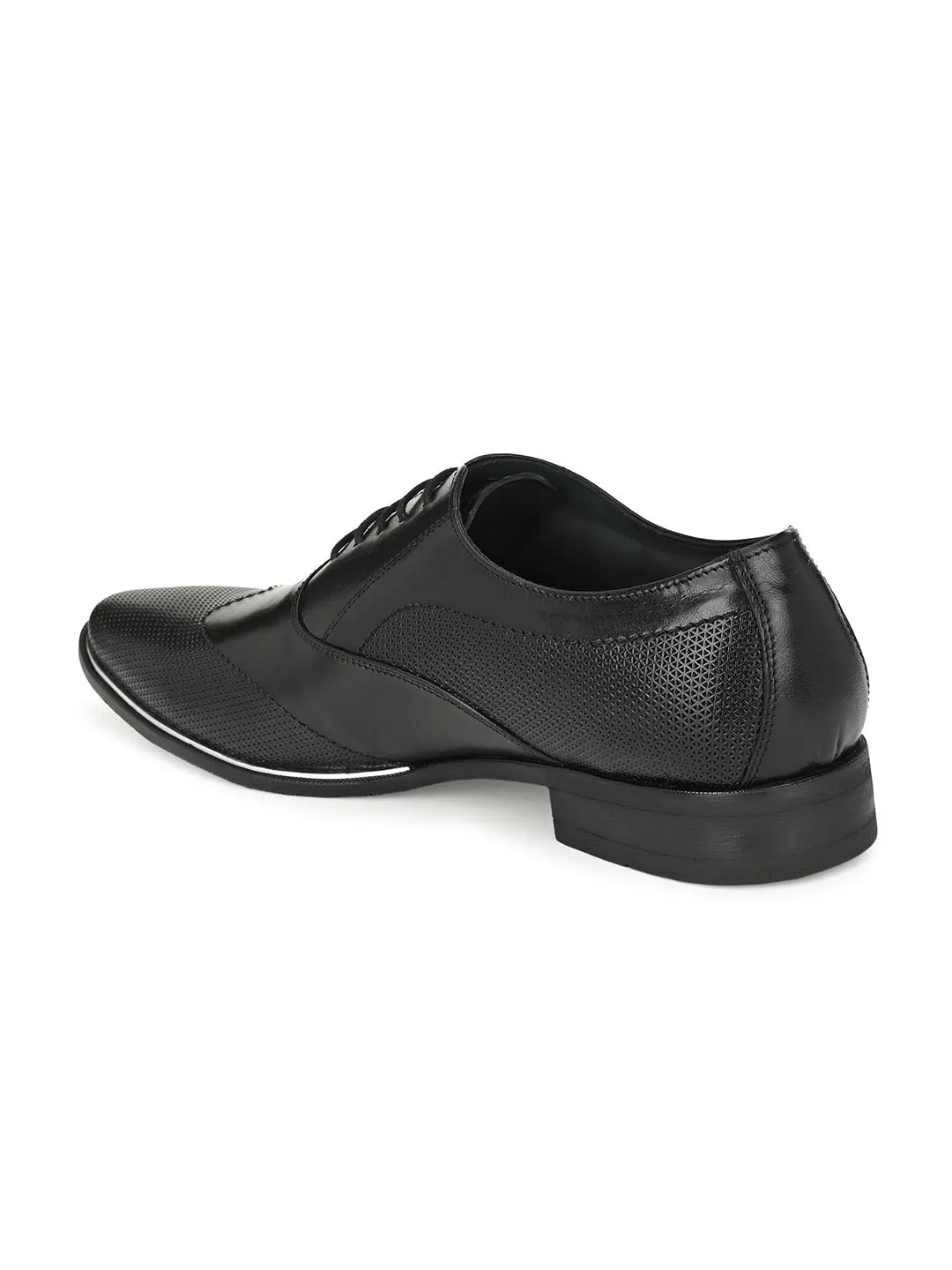 HITZ5920 Men's Black Leather Formal  Lace-Up Shoes