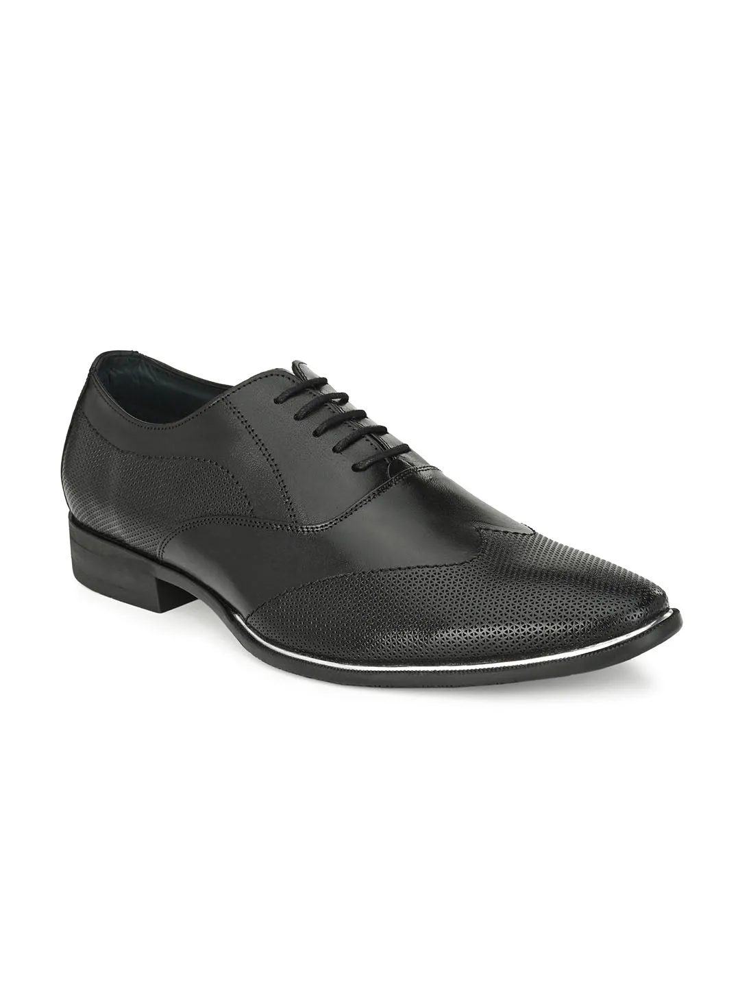 HITZ5920 Men's Black Leather Formal  Lace-Up Shoes