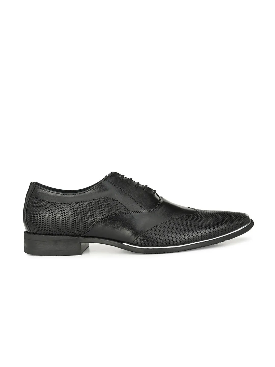 HITZ5920 Men's Black Leather Formal  Lace-Up Shoes