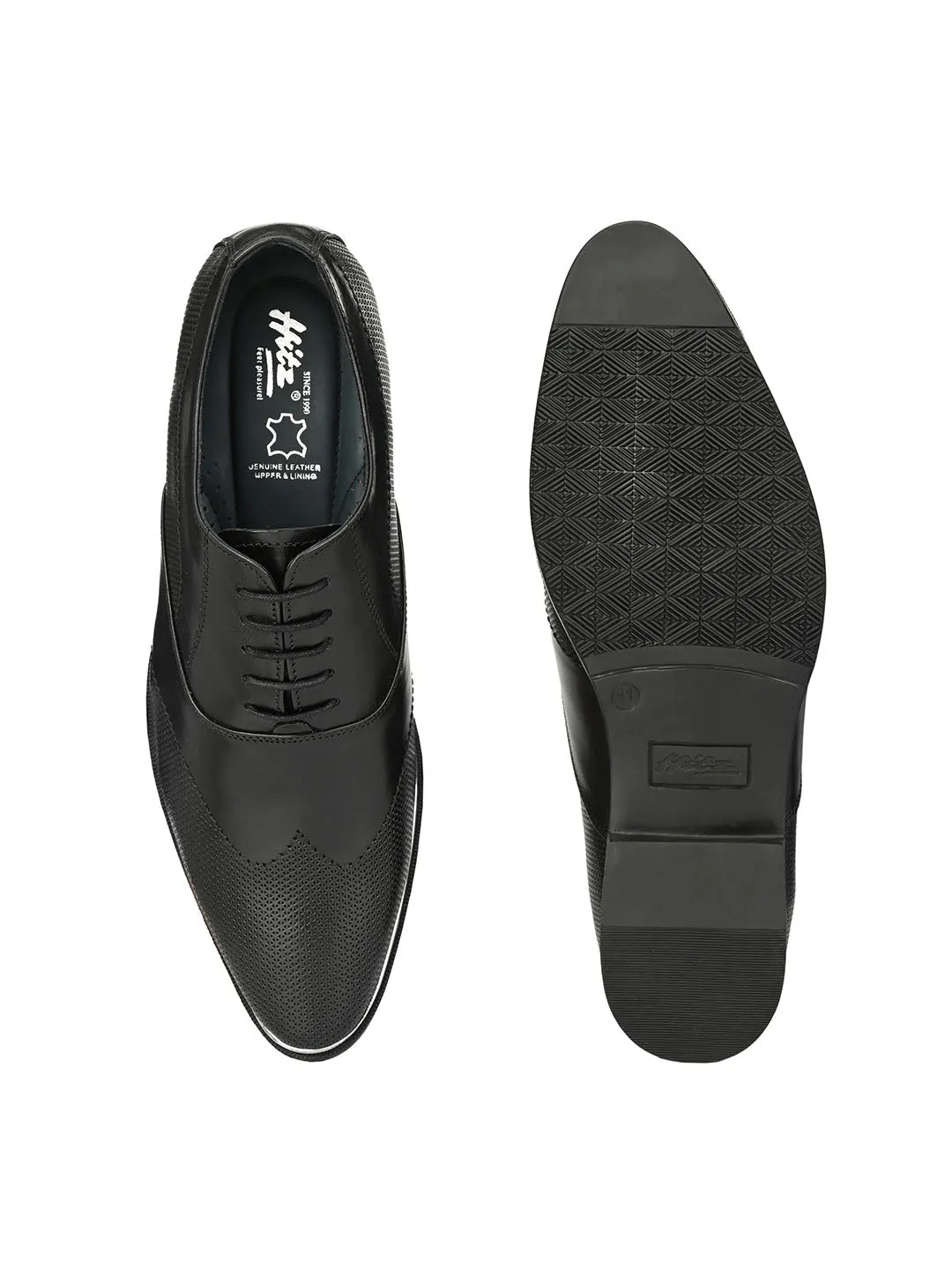 HITZ5920 Men's Black Leather Formal  Lace-Up Shoes