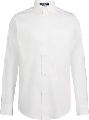 IZOD Boys' Long Sleeve Solid Button-Down Collared Oxford Shirt with Chest Pocket