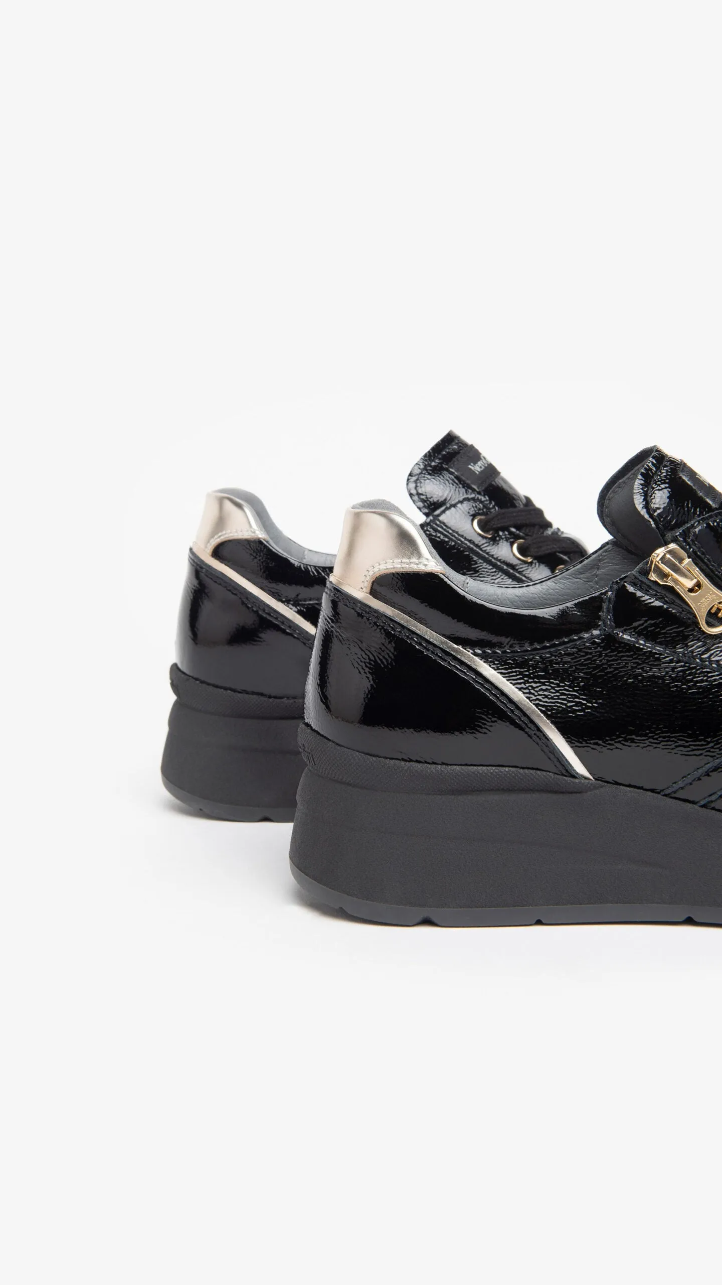 NEROGIARDINI WOMEN LEATHER SNEAKERS IN BLACK