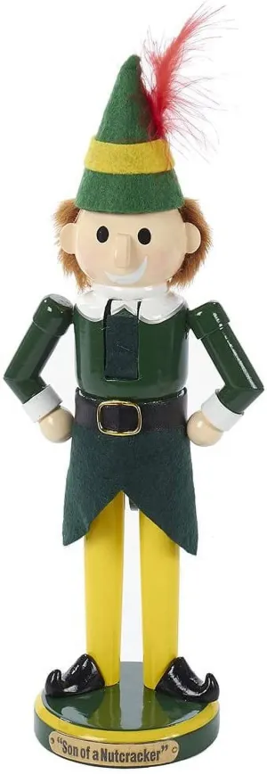 relaxed Kurt Adler 11-Inch Wooden Buddy the Elf Nutcracker 11" 11"