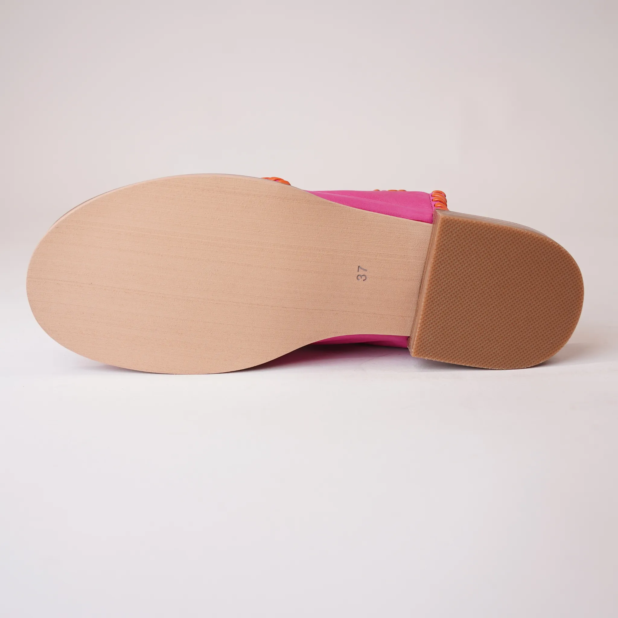 Serenade Fuchsia/ Orange Leather Sandals