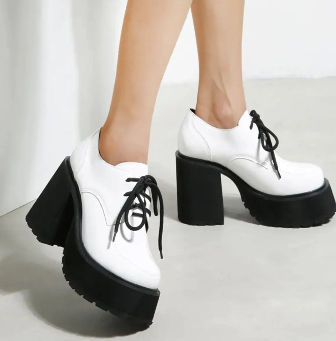 White Chunky Loafers