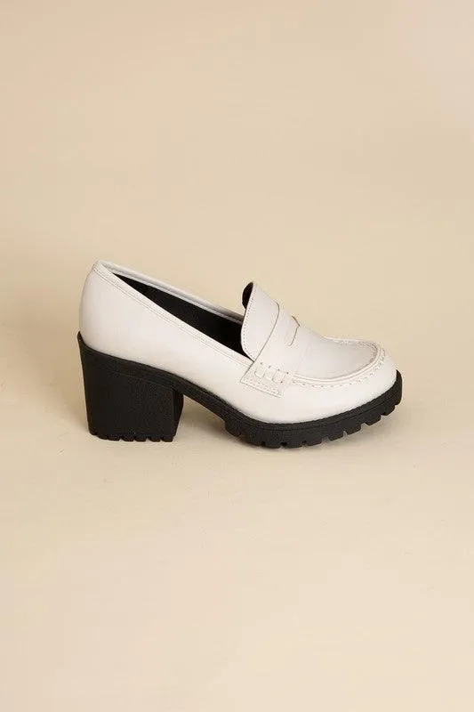 Womens Casual Block Heel Kinder Loafer Shoes